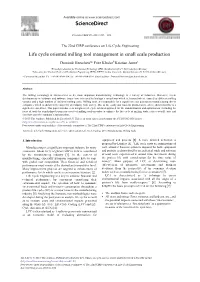 Life Cycle Oriented Milling Tool Management in Small Scale Production