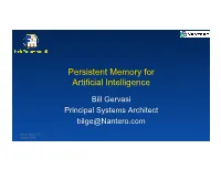 Persistent Memory for Artificial Intelligence