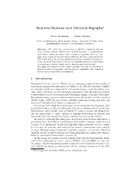 Reactive Systems Over Directed Bigraphs*