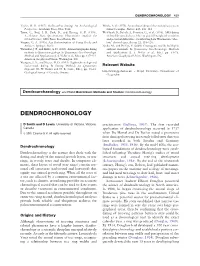 Dendrochronology 459
