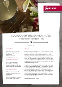 Sourdough Bread and Salted Fermented Butter