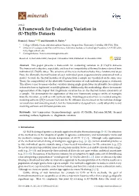 U-Th)/He Datasets