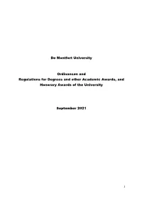 University Ordinances