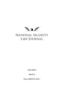 Volume 5, Issue 2 (Fall/Winter 2017) Isbn-13: 978-0-692-11069-0 Isbn-10: 0-692-11069-0 Articles