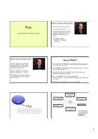 What Is “Flow”?