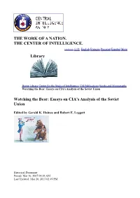 Essays on CIA's Analysis of the Soviet Union
