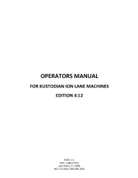 Kustodian Ion Lane Machines Edition 4:12