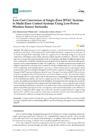Low-Cost Conversion of Single-Zone HVAC Systems to Multi-Zone Control Systems Using Low-Power Wireless Sensor Networks