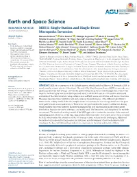 MSS/1: Single‐Station and Single‐Event Marsquake Inversion