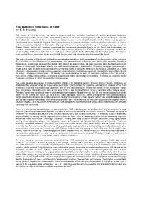 The Yorkshire Rebellion of 1469' by Keith Dockray