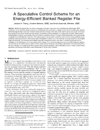 A Speculative Control Scheme for an Energy-Efficient Banked Register File