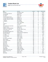 Custom Book List (Page 2)