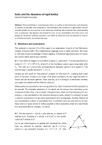 Euler and the Dynamics of Rigid Bodies Sebastià Xambó Descamps
