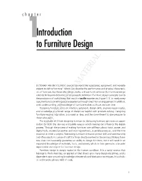 Introduction to Furniture Design