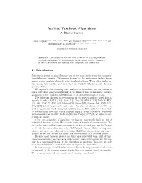 Verified Textbook Algorithms