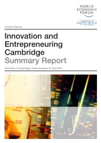 Innovation and Entrepreneuring Cambridge Summary Report