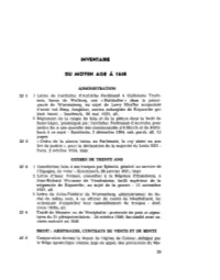 Inventaire Du Moyen Age Â 1648