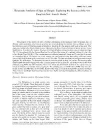 Kinematic Analysis of Sipa Sa Mangis: Exploring the Science of the Art Yong Goh Noh1, Lorie B