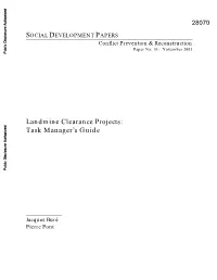 Landmine Clearance Projects: Task Manager’S Guide