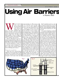 Using Air Barriers in Masonry Walls