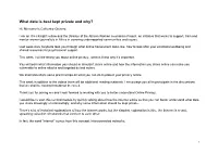 What Data Is Best Kept Private and Why?