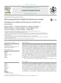 Witnessing Prehistoric Delphi by Luminescence Dating