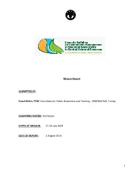 1 Mission Report SUBMITTED BY: İsmail Belen, TCDC Consultant For