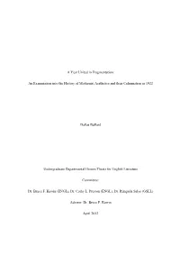 A Year United in Fragmentation: an Examination Into the History Of