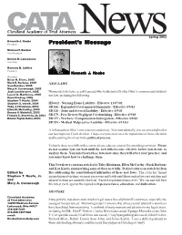 CATA Newsletter Spring 2003Pdf