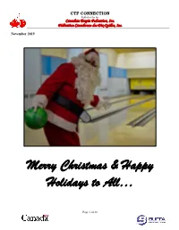 CTF CONNECTION Published by the Canadian Tenpin Federation, Inc
