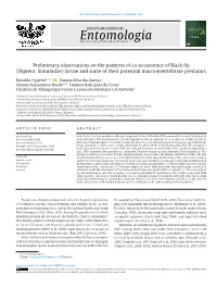 Diptera: Simuliidae) Larvae and Some of Their Potential Macroinvertebrate Predators