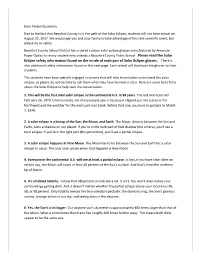 Eclipse Safety Information Found on the Inside of Each Pair of Solar Eclipse Glasses