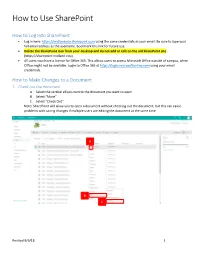 How to Use Sharepoint (Pdf)