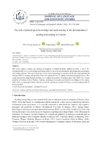 JOURNAL of LANGUAGE and LINGUISTIC STUDIES ISSN: 1305-578X Journal of Language and Linguistic Studies, 16(2), 757-774; 2020