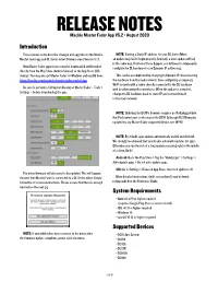 Master Fader 5.2 Release Notes