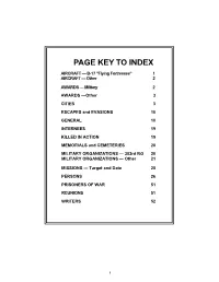 Page Key to Index