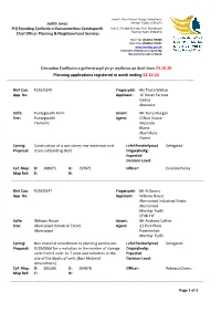 Planning Applications Weekly List 23-10-2020
