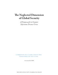 The Neglected Dimension of Global Security a Framework to Counter Infectious Disease Crises