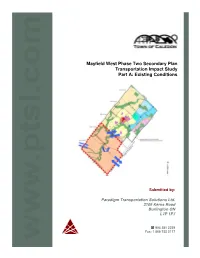 Transportation Impact Study – Part a Existing Conditions
