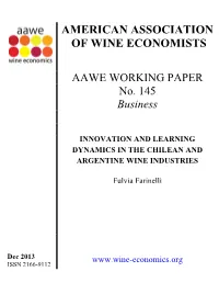 Business INNOVATION and LEARNING DYNAMICS in THE