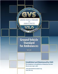 Ground Vehicle Standard for Ambulances V2.0