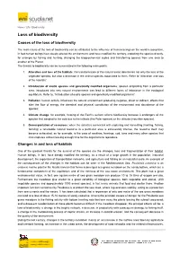 "Loss of Biodiversity" Pdf File