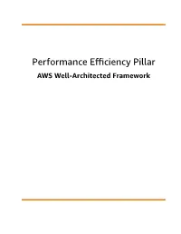 Performance Efficiency Pillar