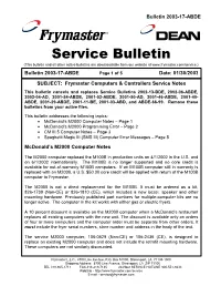 Service Bulletin (This Bulletin and All Other Active Bulletins Are Downloadable from Our Website At