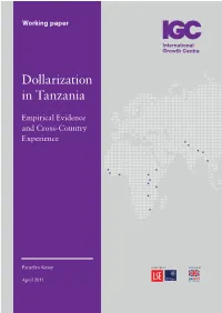 Dollarization in Tanzania
