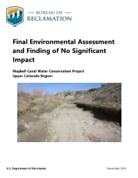 Final Environmental Assessment and Finding of No Significant Impact