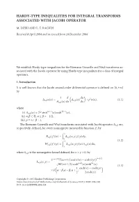 Hardy-Type Inequalities for Integral Transforms Associated with Jacobi Operator