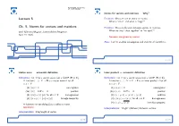 Lecture 5 Ch. 5, Norms for Vectors and Matrices