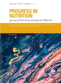 Progress in Nutrition