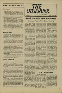 Recall Petition Not Submitted SLC Members